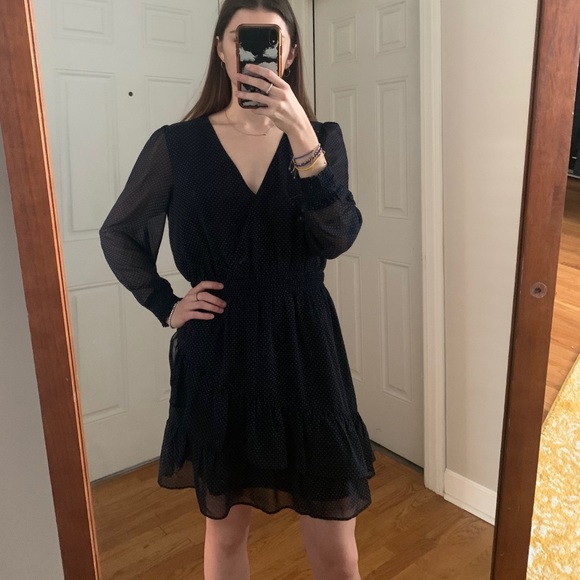 Banana republic navy and white tiered silk dress - Picture 2 of 2